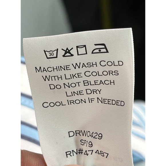 NWT Draper James Blue White Striped Belted Button Down Shirt Dress Size 12 - Picture 11 of 13